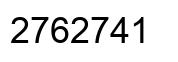 Number 2762741 black image