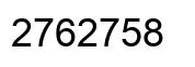 Number 2762758 black image