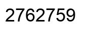 Number 2762759 black image