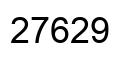Number 27629 black image
