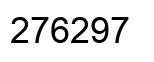Number 276297 black image