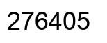 Number 276405 black image