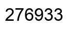 Number 276933 black image