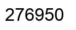 Number 276950 black image