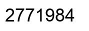 Number 2771984 black image