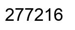 Number 277216 black image