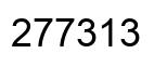 Number 277313 black image