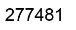 Number 277481 black image
