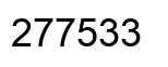 Number 277533 black image