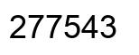Number 277543 black image
