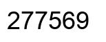 Number 277569 black image