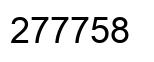 Number 277758 black image