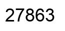 Number 27863 black image