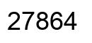 Number 27864 black image
