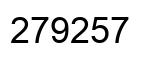 Número 279257 imagen negro