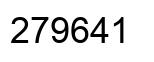 Number 279641 black image