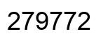 Number 279772 black image