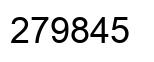 Number 279845 black image