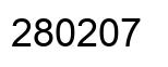 Number 280207 black image