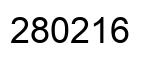 Number 280216 black image