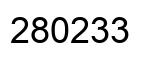 Number 280233 black image