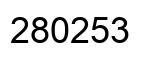Number 280253 black image