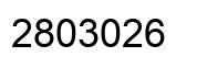 Number 2803026 black image