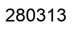 Number 280313 black image
