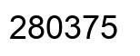 Number 280375 black image