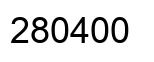 Number 280400 black image