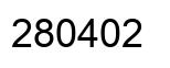 Number 280402 black image