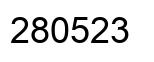 Number 280523 black image
