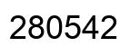Number 280542 black image