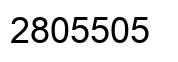 Number 2805505 black image