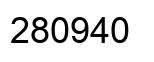 Number 280940 black image