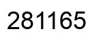 Number 281165 black image
