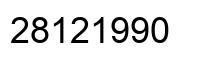 Number 28121990 black image