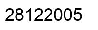 Number 28122005 black image