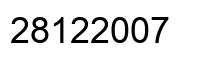 Number 28122007 black image