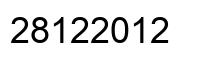 Number 28122012 black image
