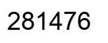 Number 281476 black image