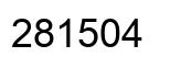 Number 281504 black image