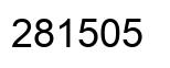 Number 281505 black image