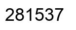 Number 281537 black image