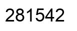 Number 281542 black image