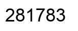 Number 281783 black image