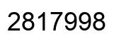 Number 2817998 black image