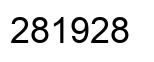 Number 281928 black image