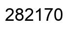 Number 282170 black image