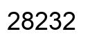 Number 28232 black image